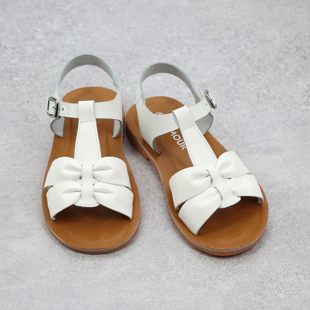 Calista Vintage Inspired Girls Ruched Sandal - Main Image