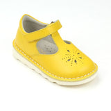 Alix Vintage Inspired Canary Yellow T-Strap Wedge Mary Jane - Babychelle.com