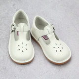 Toddler Girls Classic White Leather T-Strap Mary Jane - Vintage Heirloom Shoes for Easter and Spring - Babychelle.com