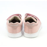 Toddler Girls Kenzie Double Velcro Sweetheart Double Strap Blush Pink Leather Sneaker - Babychelle.com