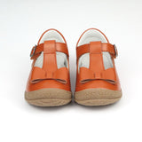 L'Amour Girls Spicy Orange T-Strap Bow Mary Janes - Babychelle.com