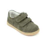 Toddler Boys Kyle Green Suede Double Strap Velcro Perforated Sneaker