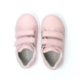 Toddler Girls Kenzie Double Velcro Sweetheart Double Strap Blush Pink Leather Sneaker - Babychelle.com