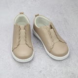 Toddler Girls Phoebe  Almond Scalloped Slip On Leather Sneaker