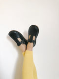 L'Amour Girls Classic 751 Black Leather Mary Janes - Babychelle.com
