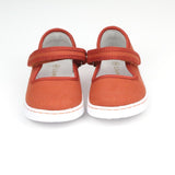 L'Amour Girls Jenna Terracotta Orange Canvas Mary Janes - Babychelle.com