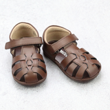 Baby Boys Classic Brown Leather Fisherman Sandal - Southern Baby Shoes - Babychelle.com