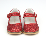 Toddler Girls Natasha Holiday Christmas Red Glitter Mary Janes -  Babychelle.com