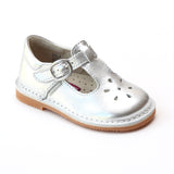 L'Amour Girls Classic 751 Patent Silver Leather Mary Janes - Babychelle.com