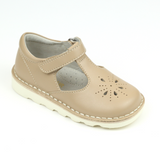 Alix Vintage Inspired Latte T-Strap Wedge Mary Jane - Babychelle.com