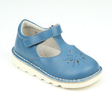 Alix Vintage Inspired Blue T-Strap Wedge Mary Jane - Babychelle.com