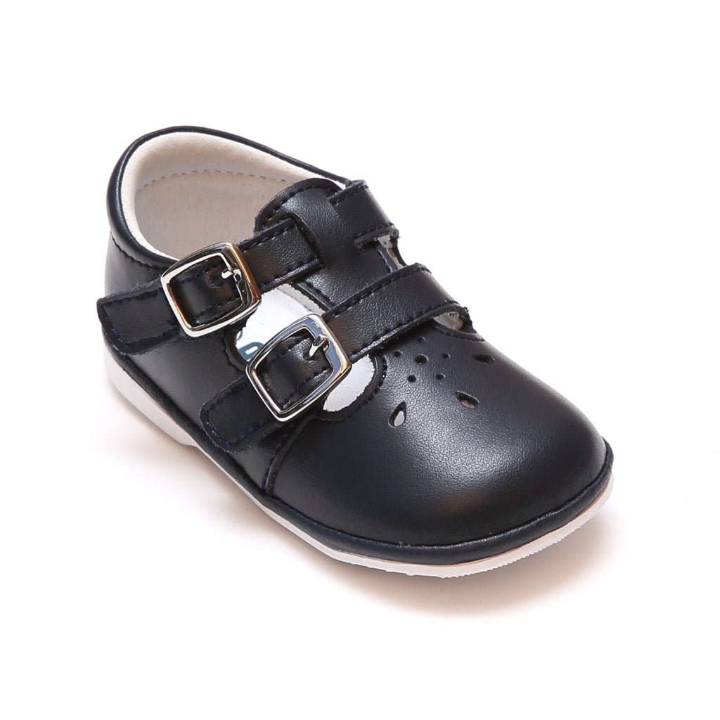 Angel Baby Girls Hattie Double Buckle English Leather Mary