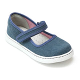 L'Amour Girls Jenna Chambray Canvas Mary Janes - Babychelle.com