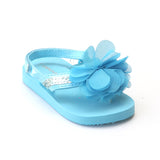 L'Amour Girls Blue Sequin EVA Foam Sandals with Strap - Babychelle.com