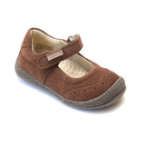 L'Amour Girls Brown Brogue Mary Janes - Babychelle.com