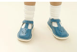Alix Vintage Inspired Blue T-Strap Wedge Mary Jane - Babychelle.com
