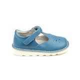 Alix Vintage Inspired Blue T-Strap Wedge Mary Jane - Babychelle.com