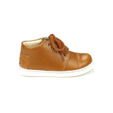 Toddler Boys Evan Mid Top Leather Camel Leather Lace Up Boot - Babychelle.com