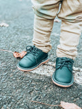 L'Amour Boys Navy Leather Lace Up Shoes - Babychelle.com