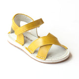 L'Amour Girls Yellow Crisscross Sandals