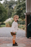 Angel Infant Boys 2157 Nubuck Brown Leather Dress Lace Up Oxfords - Babychelle.com