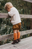 Angel Infant Boys 2157 Nubuck Brown Leather Dress Lace Up Oxfords - Babychelle.com