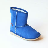 L'Amour Girls Blue Faux Shearling Ankle Boot