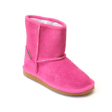 L'Amour Girls Fuchsia Faux Shearling Ankle Boot - Babychelle.com