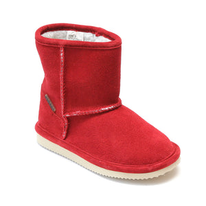 L'Amour Girls Green Faux Shearling Ankle Boot - Babychelle.com