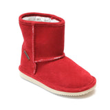 L'Amour Girls Red Faux Shearling Ankle Boot - Babychelle.com