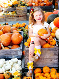 Babychelle Fall Halloween Mustard Bow T-Strap Mary Jane