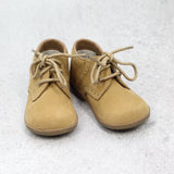 James Nubuck Khaki Leather Lace Up Shoe (Baby) - Angel Baby Shoes