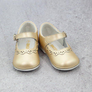 Angel Baby Girls Rosie Appleseed Leather Mary Jane (Baby) - Champagne
