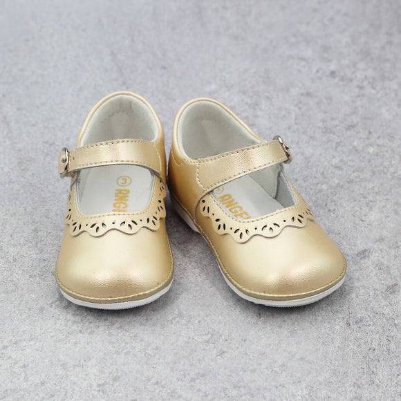 Angel Baby Girls Rosie Appleseed Leather Mary Jane (Baby) - Champagne

