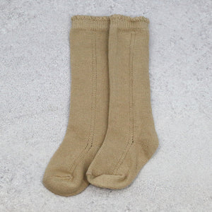 Fawn Openwork Knee Socks - L'Amour Shoes