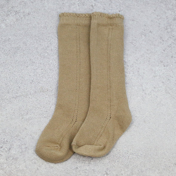 Fawn Openwork Knee Socks - L'Amour Shoes