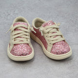 L'Amour Toddler Girls Kinley Pink Glitter Star Sneaker
