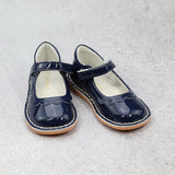 Violette Patent Navy Scalloped Petal Mary Jane - Toddler Girls Classic Shoes - L'Amour Shoes