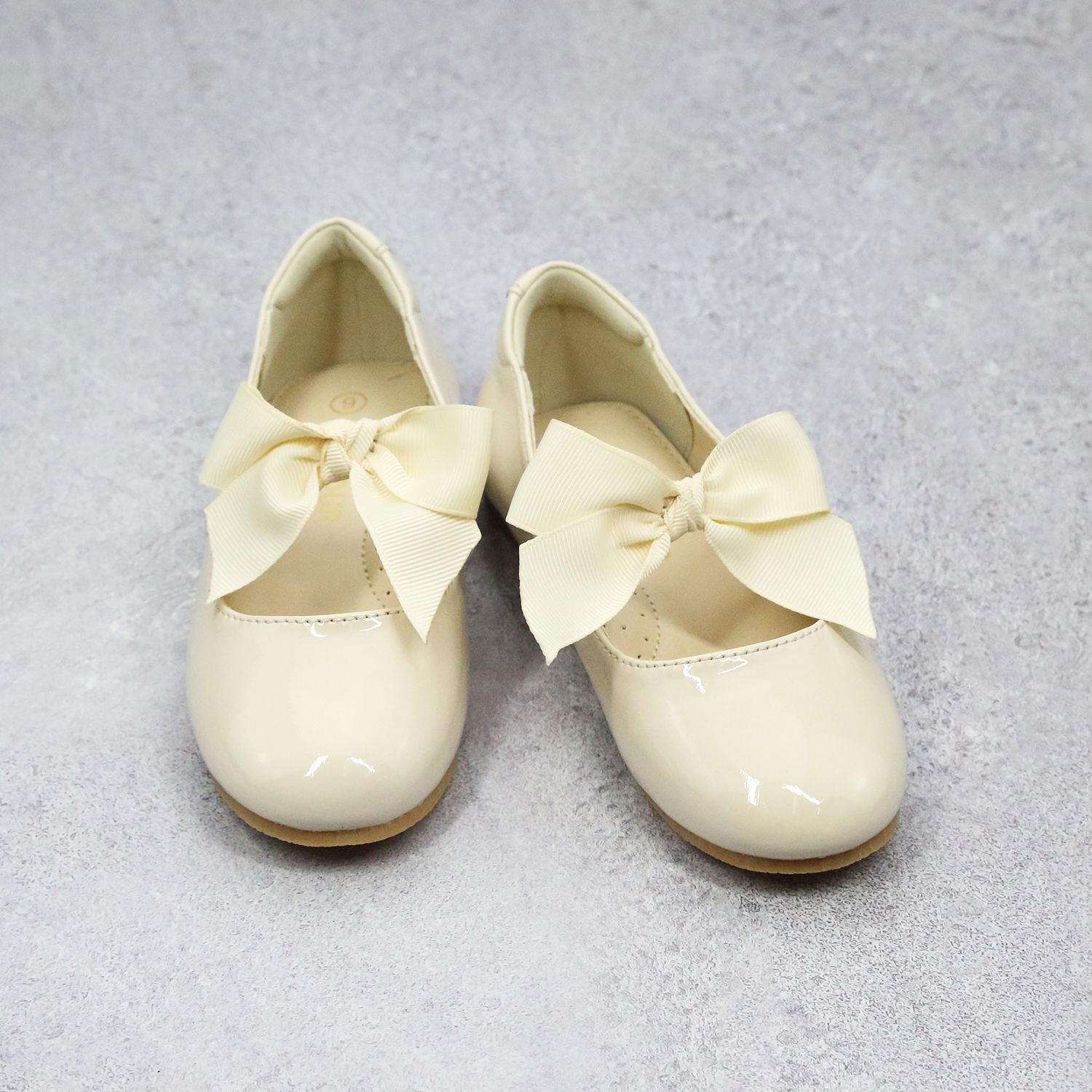 girls cream dress shoes Cream Crystal Patent Shoes for Girls