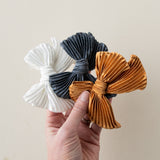 Caramel | Plisse Oversized Hand-tied Bow