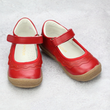 Red Leather Ruffle Mary Janes - Toddler - Babychelle.com