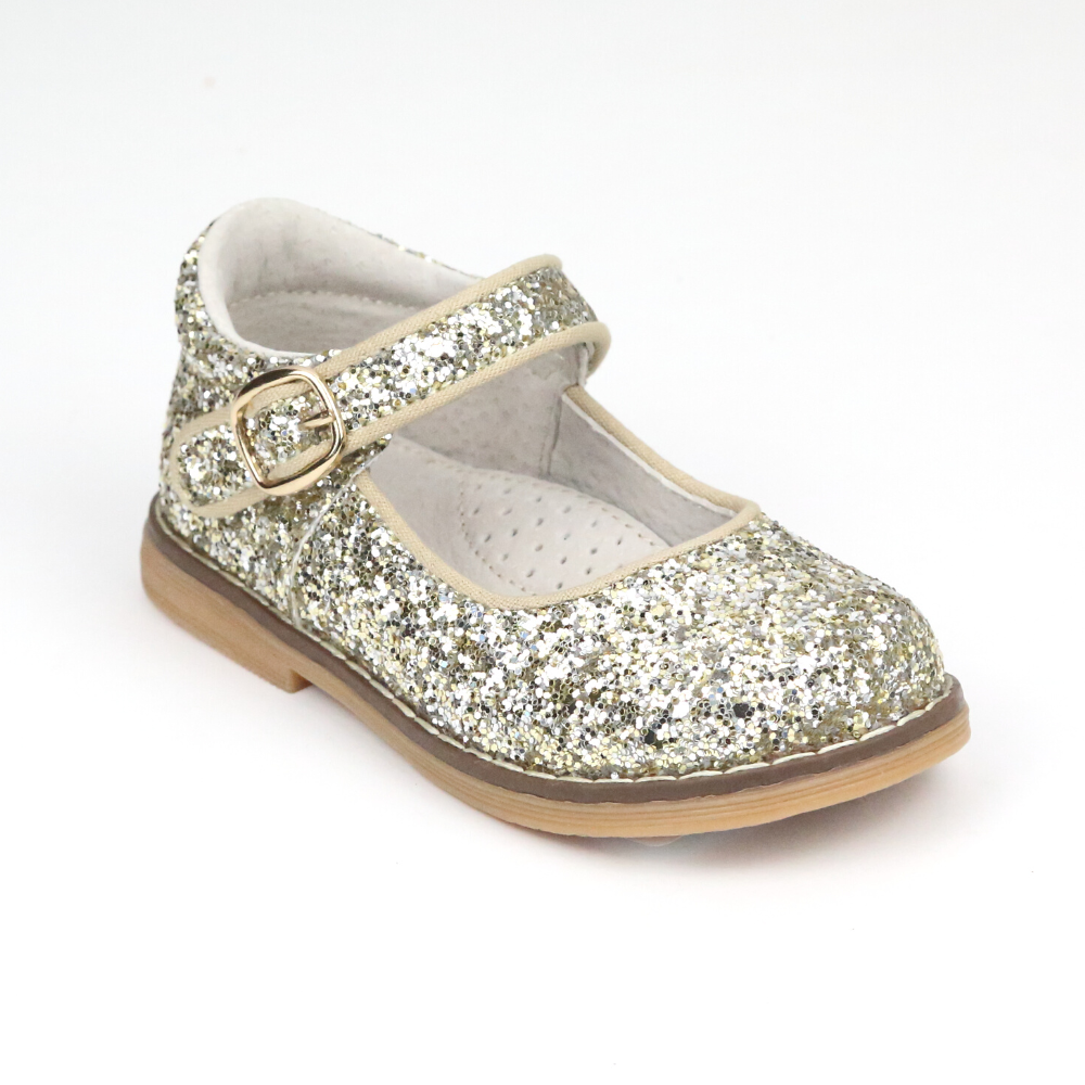 Natasha Holiday Glitter Mary Janes for Toddler Girls Babychelle