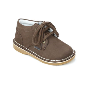 Toddler Boys Classic Lace Up Boots In Nubuck Brown  Leather - Babychelle.com