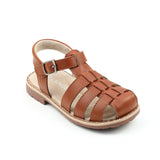 Emerson Boys Cognac Leather Fisherman Sandal - Babychelle.com