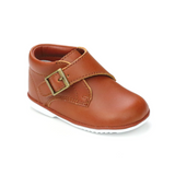 Classic Vintage Angel Baby Boys Finch Cognac Leather Buckle Strap Boot - Babychelle.com