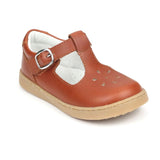 Classic Girls Cognac Leather T-Strap Cupsole Mary Janes - Babychelle.com