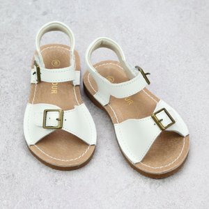 Toddler Girls Vintage Inspired Classic Buckled Strap Open Toe Sandal In Leather - Babychelle.com