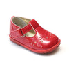 Angel Infant Girls 2945 Patent Red T-Strap Mary Janes - Babychelle.com