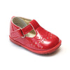 Angel Infant Girls 2945 Patent Red T-Strap Mary Janes - Babychelle.com