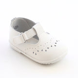 Angel Infant Girls 2945 White Leather T-Strap Mary Janes